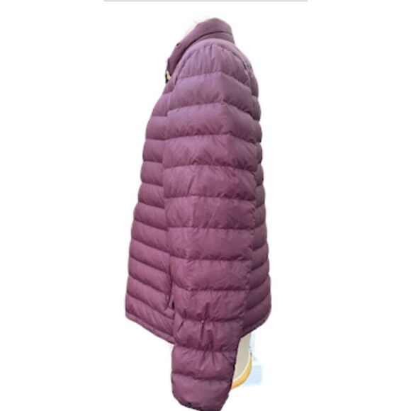 Heat Keep Puffer Size L 90% Down 10% Feathers Burgundy - Picture 7 of 13